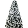 Albero Di Natale Carey Bianco Innevato H210 Cm Montaggio A Gancio