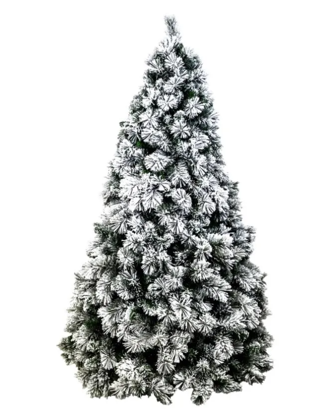 Albero Di Natale Carey H180 Cm Bianco Innevato Montaggio A Gancio