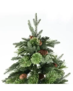 Albero Di Natale Con Pigne Byron H180 Cm Apertura A Ombrello