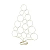 Albero In Ferro Dorato Porta Palline 85 Cm