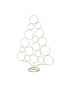 Albero In Ferro Dorato Porta Palline 85 Cm