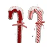 Appendino Addobbo Bastoncino Di Zucchero Candy Cane Imbottito 36 Cm