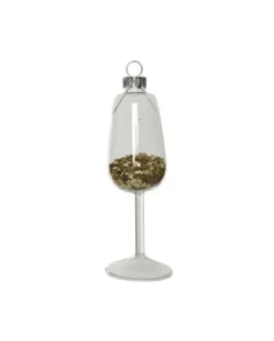 Appendino Addobbo Bicchiere Di Vino In Vetro Con All'Interno Stelline D'Orate