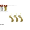 Appendino Addobbo Stella Cometa Dorata 10Cm 3 Pz Per Albero Di Natale E Presepe