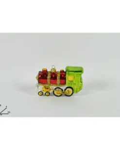 Appendino Decorazione Trenino Di Vetro Per Albero Di Natale 6X4X10Cm