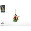 Appendino Di Vetro Babbo Natale Su Renna 16X5X10,5 Cm