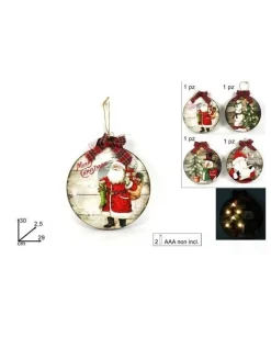 Appendino Legno Babbo Natale 30X2.5X29 Cm