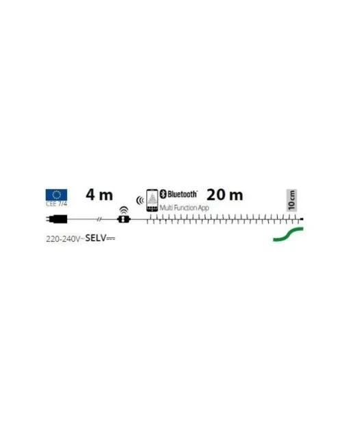 Appy Catena 20M 200 Led Rgb Con Applicazione Bluetooth
