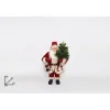 Babbo Natale Abito Alcantara Con Pelliccia 60X23X36 Cm