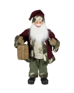 Babbo Natale Con Valigia 80 Cm