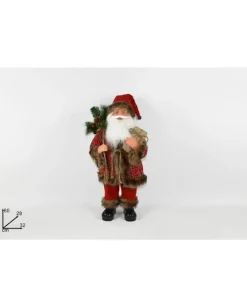 Babbo Natale Nordico 60 Cm Con Pacco Regalo