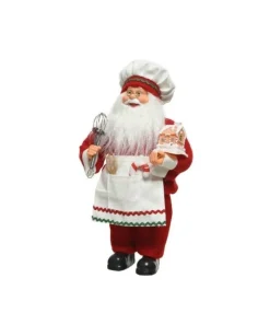 Babbo Natale Pasticciere Misura L20.00-W10.00-H30.00Cm