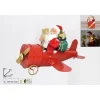 Babbo Natale Su Aereo Con Musica E Movimenti 45X88X77 Cm