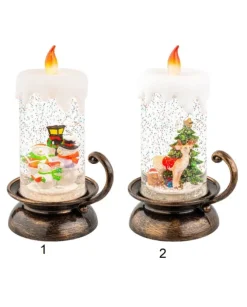Candela Cn Effetto Nevicata Luce Led A Batteria