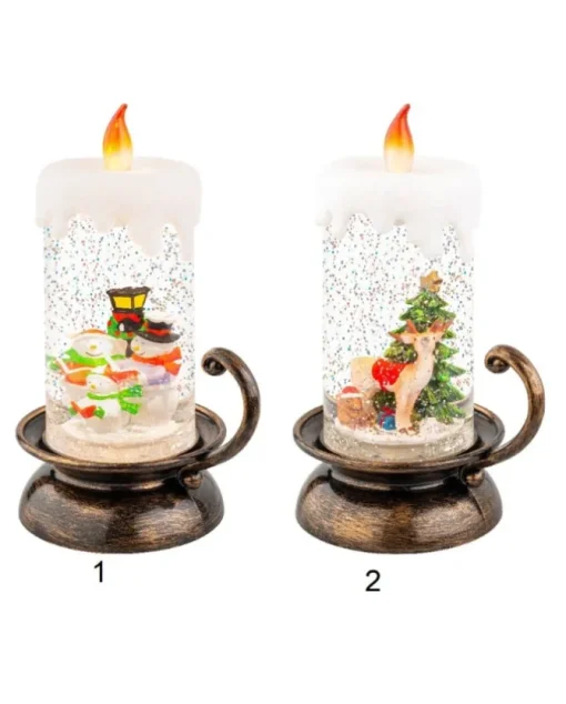 Candela Cn Effetto Nevicata Luce Led A Batteria