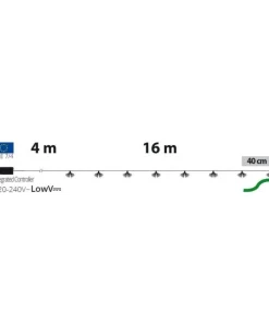 Catena Bunch Gx8 40 Gruppi Da 8 Led Bianco Caldo 4+16M