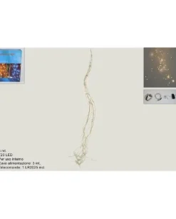 Catena Gocce Di Luci 720 Nano Led 3Mt Con Telecomando Per Albero Di Natale