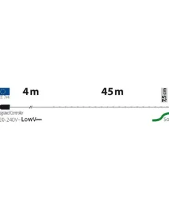 Catena Lineare 600 Gocce Di Luce Led 360° Bianco Catena Lineare 45M Mt