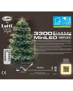 Catena Lineare Festone Cluster O12Cm Ftlg 3300 Miniled Bianco Caldo 4+33,5M