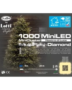 Catena Lineare Nastro Minicluster O6Cm Nslg-Mhd 1000 Miniled Bianco Caldo 4+20M