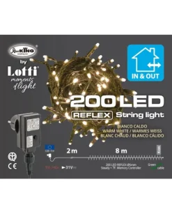Catena Lineare Tl-C 200 Led Bianco Caldo O5Mm Reflex, Memory Controller 8 Giochi