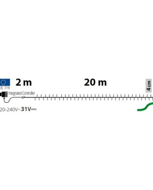 Catena Lineare Tl-C 500 Led Multicolor O5Mm Reflex, Memory Controller 8 Giochi D