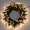 Catena Luci 320 Led Bianco Caldo 12,8Mt Con Giochi Di Luce Per Albero Di Natale