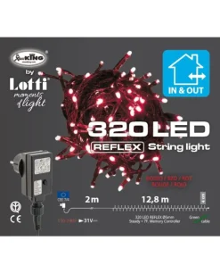 Catena Luci 320 Led Per Albero Di Natale 320 Led Rosso Con Controller