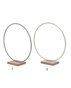Cerchio Da Decoro Tavolo 30Cm In 2 Colorazioni Oro E Nero