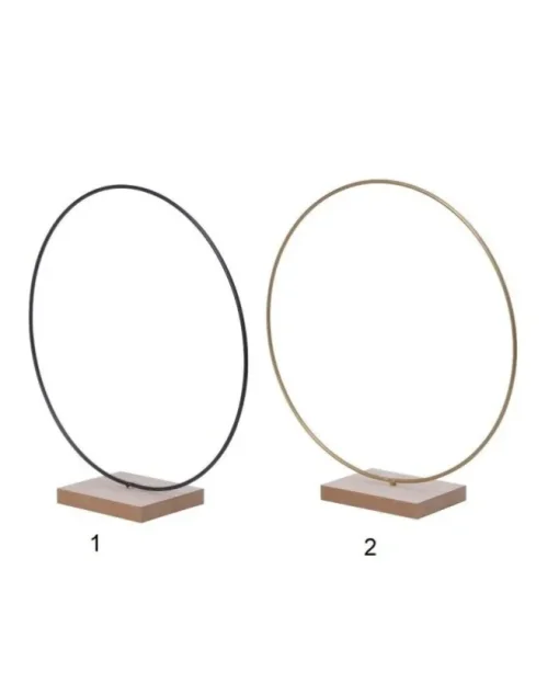Cerchio Da Decoro Tavolo 30Cm In 2 Colorazioni Oro E Nero