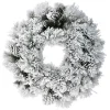 Corona Ghirlanda Innevata Di Natale Con Pigne 60 Cm