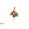 Decorazione Addobbo Di Natale Spillone Con Pigna E Bacche Innevate 22 Cm