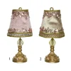 Decoro Da Albero Appendino Lampada Plastica Velluto Paillettes 2Col Ass