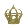 Decoro Per Albero Appendino Corona In Plastica Glitterata 2Col Ass