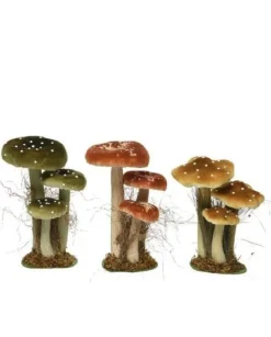 Foam Mushroom 3Col Assassorted14X18X26Cm