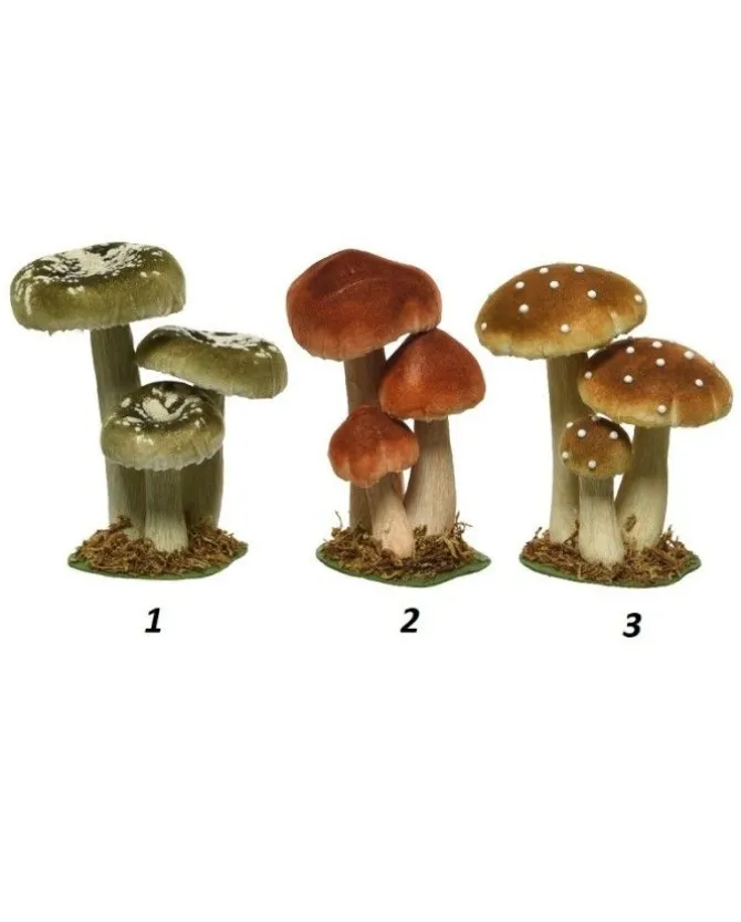Funghi Decorativi 3 Colori 9X12X17Cm 1Pz