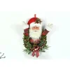 Fuoriporta Babbo Natale Con Rami Innevati 55Cm