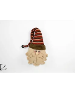 Fuoriporta Dietroporta Babbo Natale Tessuto Scozzese 30X10X24 Cm
