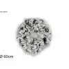 Fuoriporta Ghirlanda Tonda Innevata 60Cm