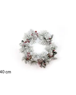 Fuoriporta Natalizio Innevato 40Cm