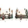 Giostrina Di Natale Casa Innevata Animata Con Luci E Suoni 27X15X21 Cm