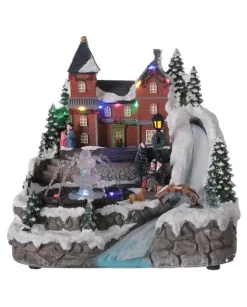 Giostrina Di Natale Con Fontana Ad Acqua E Luci 27X26,5X25 Cm