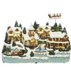 Giostrina Villaggio Di Natale Con Renne - Luci Suoni E Movimenti 37X58X37Cm