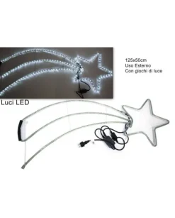 Luce Natalizia Stella Cometa Da Esterno Con Luci Led 125 Cm