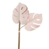 Mazzo 6 Foglie Philo Velvet 57Cm Rosa Per Decorazioni Di Natale