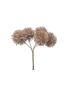 Mazzo 6 Ricci 12Cm Champagne Per Decorazioni Di Natale