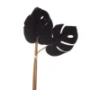 Mazzo Di 6 Foglie Philo Velvet Blu 57Cm Per Decorazioni Di Natale