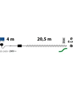 Minicluster O6Cm Ntl 1000 Led Bianco Caldo 4+20,5M