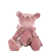 Orsetto Di Velluto 40Cm Rosa Per Decorazioni Di Natale