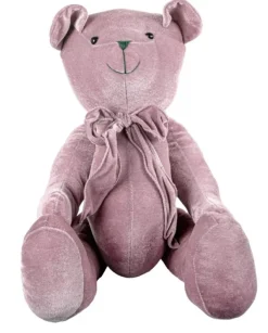 Orsetto Di Velluto 50Cm Rosa Per Decorazioni Di Natale
